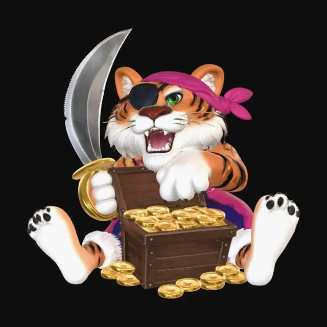 3D model for Pirate Tiger and the Treasure Chest