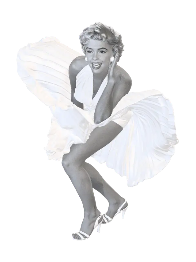 Marylin Dancing - Wind 3D model, vytvořený pomocí AI