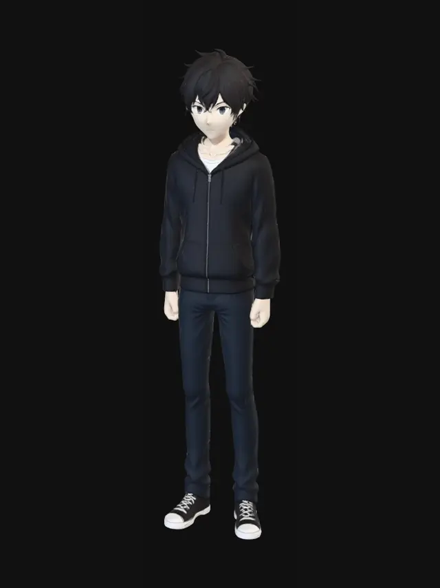 3D model for Midnight Hoodie