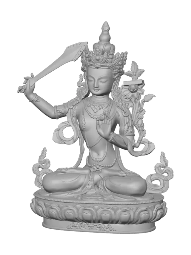 3D model for Golden Manjushri Statue