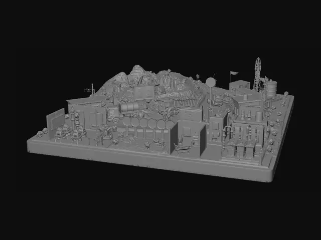 3D model for Road Construction Diorama