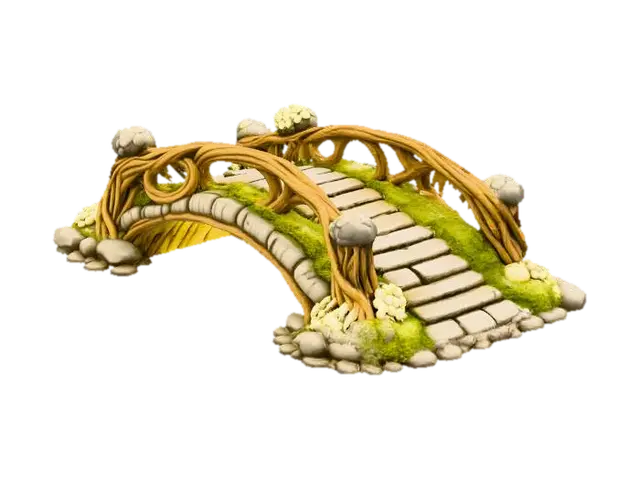 Enchanted Wooden Bridge 3D model, vytvořený pomocí AI