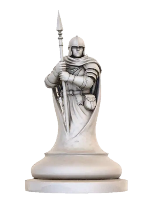 Sentinel Pawn - Chess 3D model, vytvořený pomocí AI