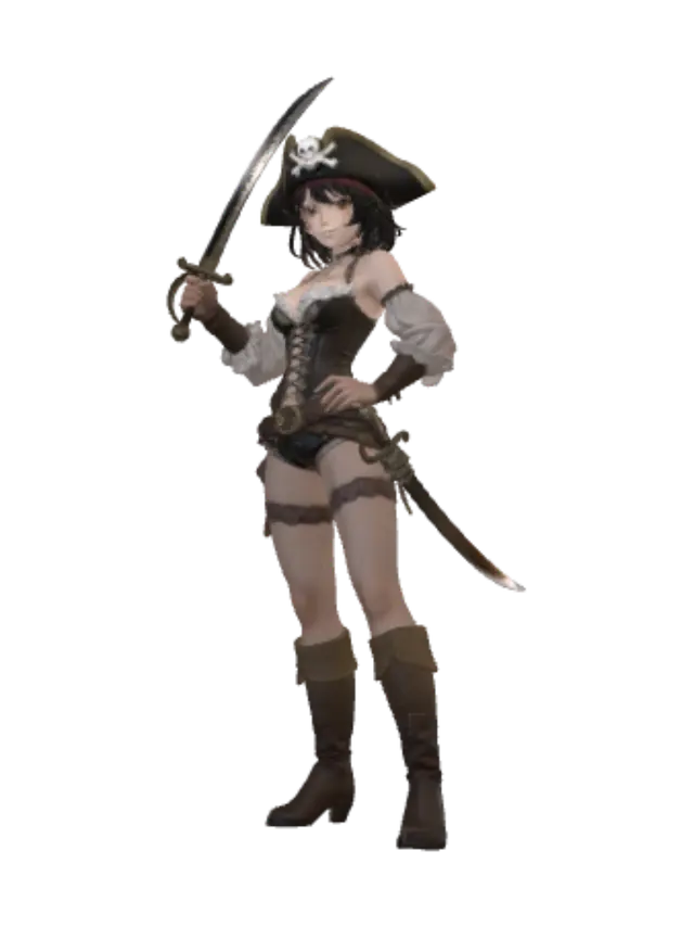 3D model for Crimson Lace Corsair