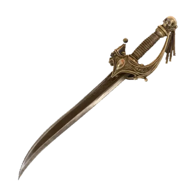 Ornate Pirate Cutlass - Seafaring 3D model, vytvořený pomocí AI