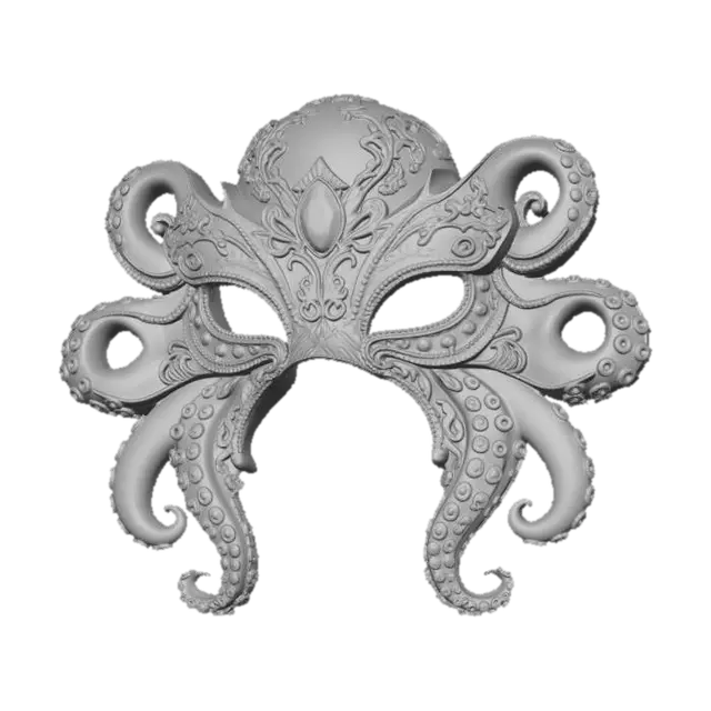 3D model for Gilded Kraken Masquerade Mask
