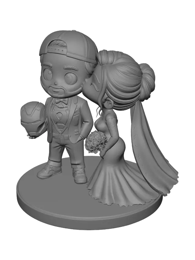 3D model for Iron Man Wedding Kiss