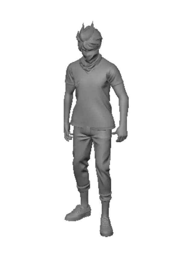 3D model for Masked Striker in Azure Stripes