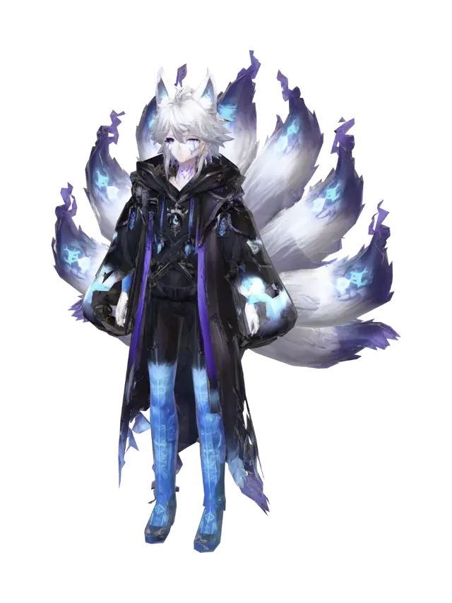 3D model for Azure Nine-Tailed Kitsune