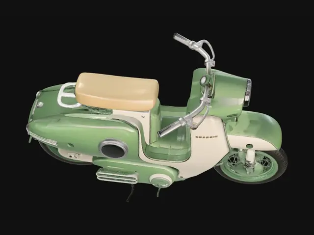 3D model for Vintage Green Vespa