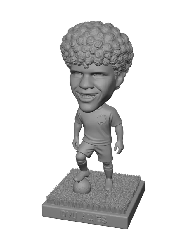 3D model for Brazilian Soccer Mascot on Turf