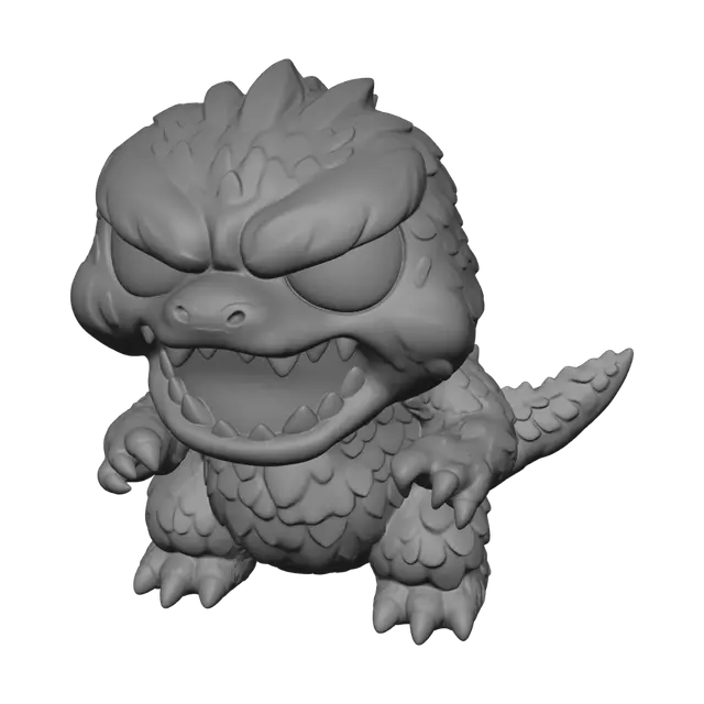 3D model for Blue-Spined Baby Kaiju