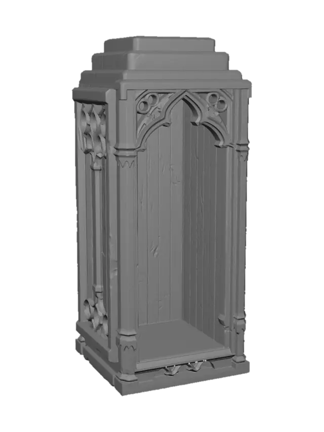 3D model for Ornate Gothic Arched Cabinet