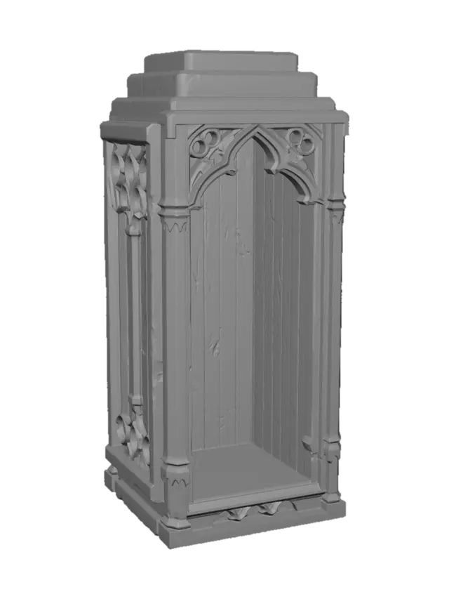 3D model for Ornate Gothic Arched Cabinet