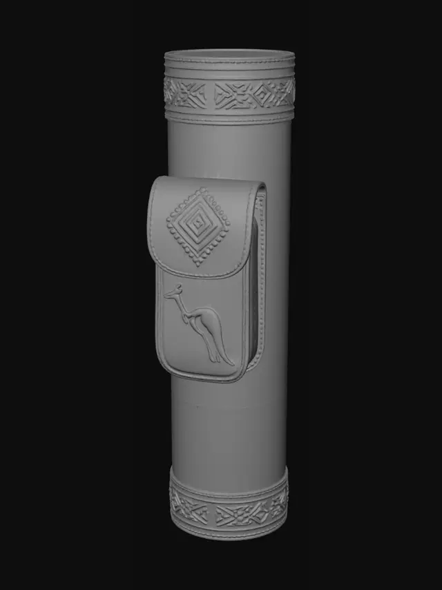 3D model for Kangaroo Leather Cylinder Case