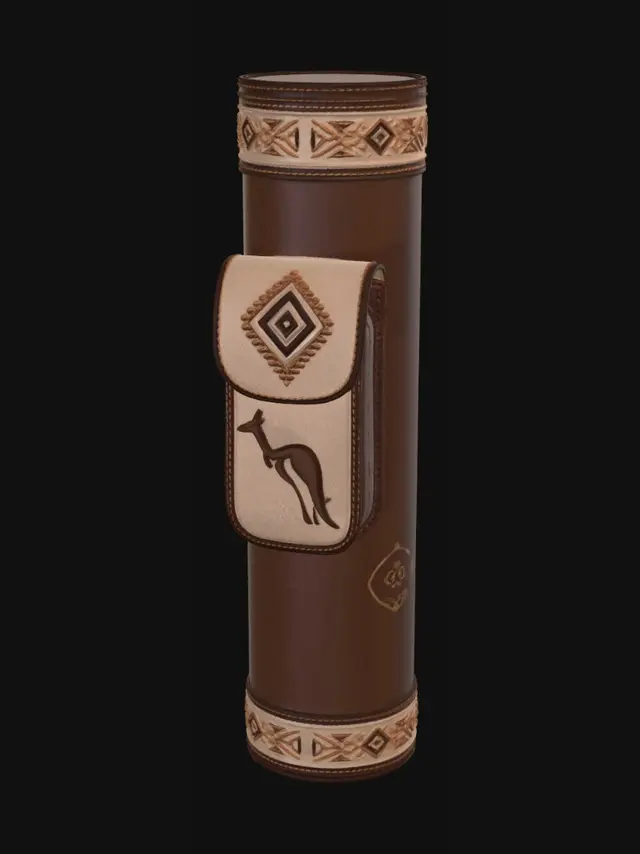 3D model for Kangaroo Leather Cylinder Case