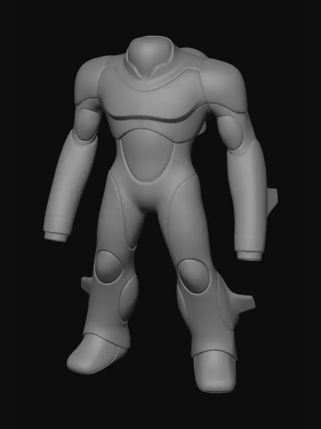 3D model for 잠수함 모티브의 140m 초대형 메카닉 로봇 3D 모델. 심리스하고 퓨처리즘 디자인으로, 매끄럽고 모놀리식하며 유선형의 압도적인 형태가 특징이다. 견고한 초고강도 합금 재질은 깊은 다크 그레이 색상에 은은한 메탈릭 광택을 띠며, 표면은 섬세하고 매끄러운 질감을 지닌다. 극도로 절제된 현실적인 라이팅이 거대한 로봇의 위용을 강조한다. 만지면 차갑고 압도적인 강인함이 느껴진다.