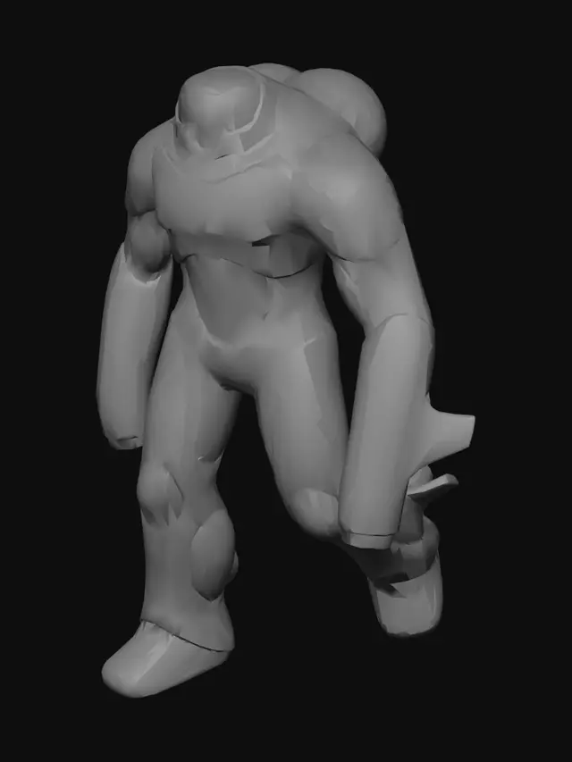 3D model for 잠수함 모티브의 140m 초대형 메카닉 로봇 3D 모델. 심리스하고 퓨처리즘 디자인으로, 매끄럽고 모놀리식하며 유선형의 압도적인 형태가 특징이다. 견고한 초고강도 합금 재질은 깊은 다크 그레이 색상에 은은한 메탈릭 광택을 띠며, 표면은 섬세하고 매끄러운 질감을 지닌다. 극도로 절제된 현실적인 라이팅이 거대한 로봇의 위용을 강조한다. 만지면 차갑고 압도적인 강인함이 느껴진다.