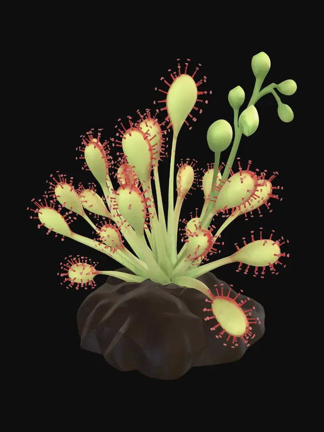 3D model for Low-Poly Sundew Garden