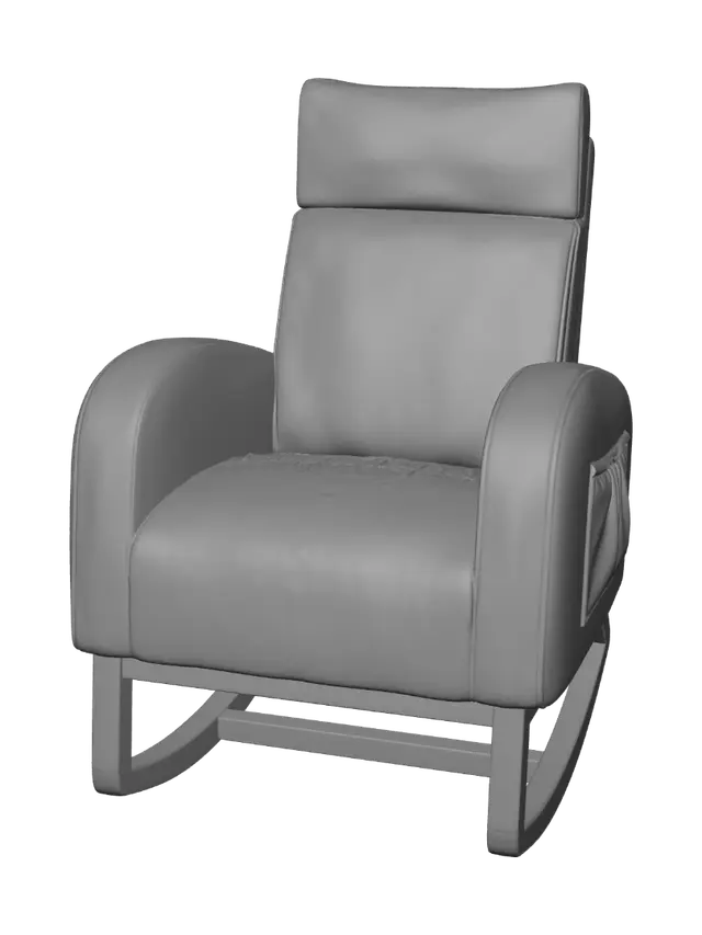 3D model for Cream Upholstered Glider Chair