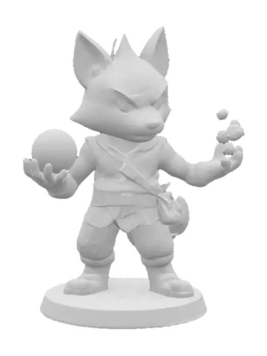 3D model for Mystic Lupine Mage, #SketchTo3D#