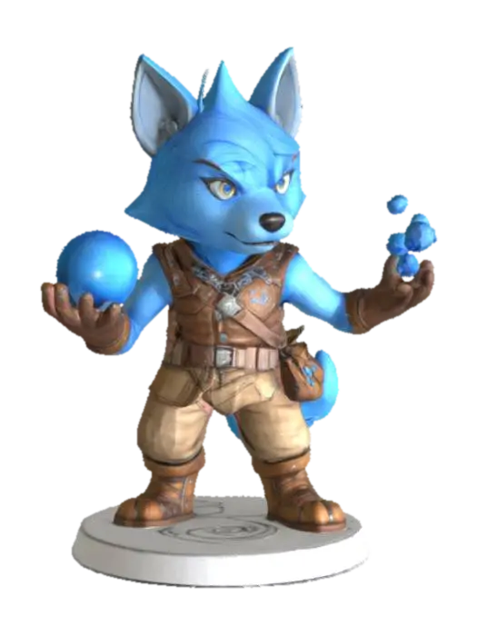 3D model for Mystic Lupine Mage, #SketchTo3D#
