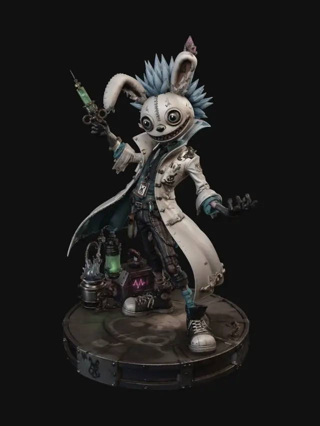 3D model for Mad Bunny Scientist