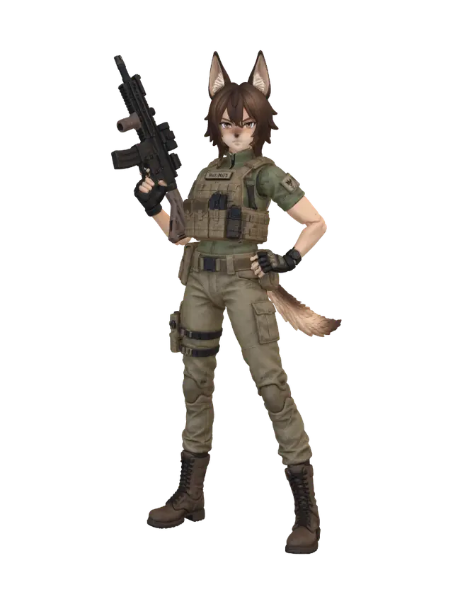 malinois soldier - Armorless AI 생성 3D 모델