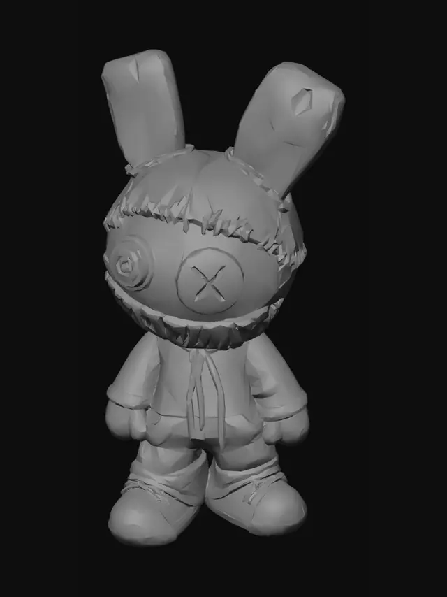 3D model for Midnight Stitch Bunny