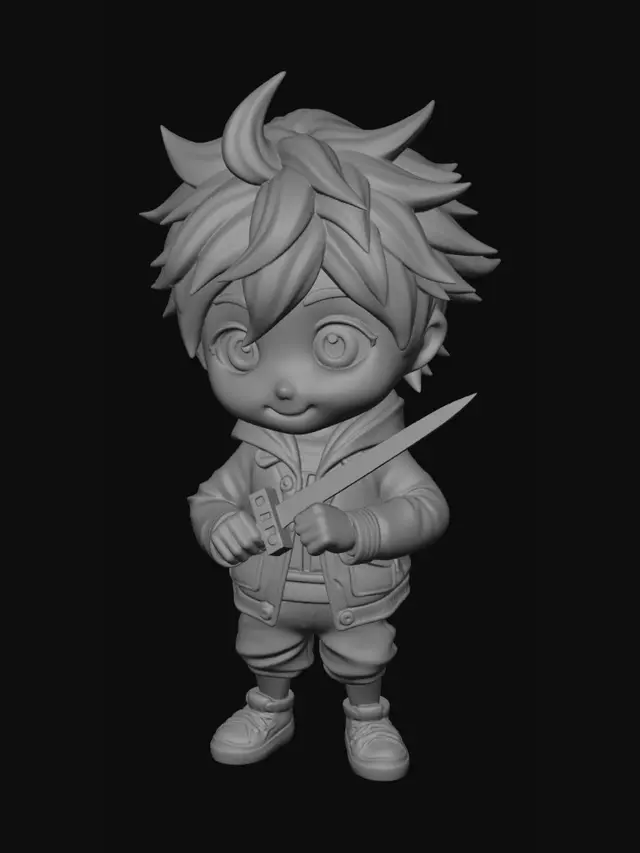 3D model for creami un chibi di jinwoo di solo leveling