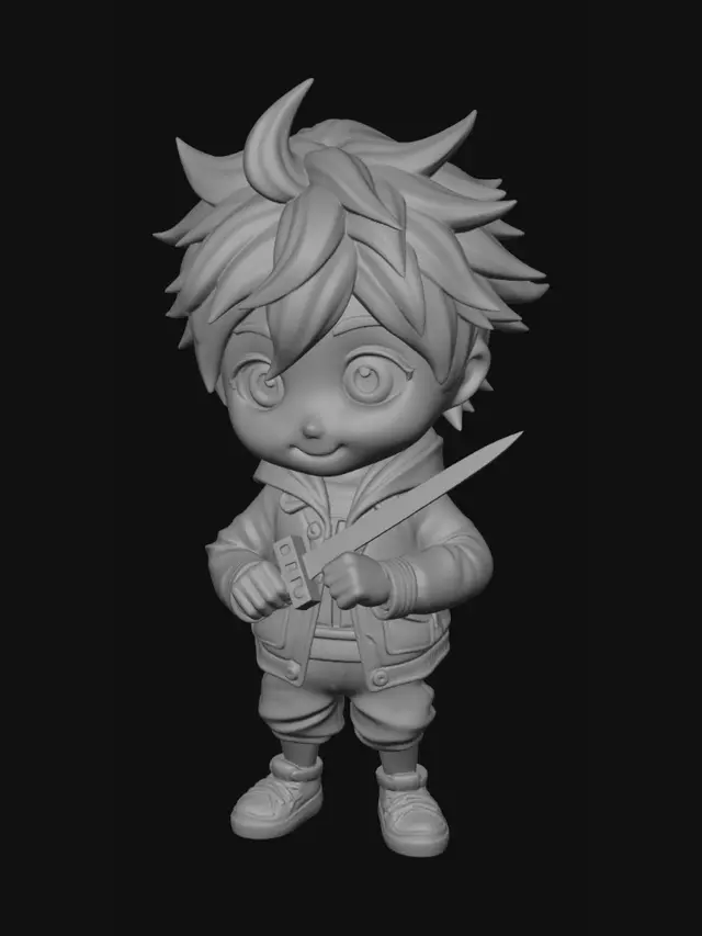 3D model for creami un chibi di jinwoo di solo leveling