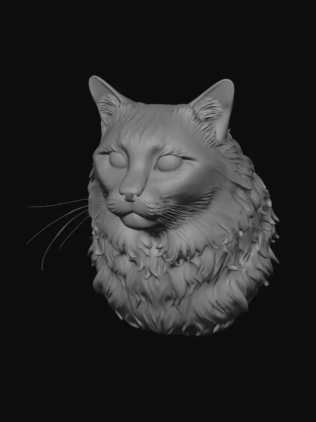 3D model for Blue-Eyed Kitten