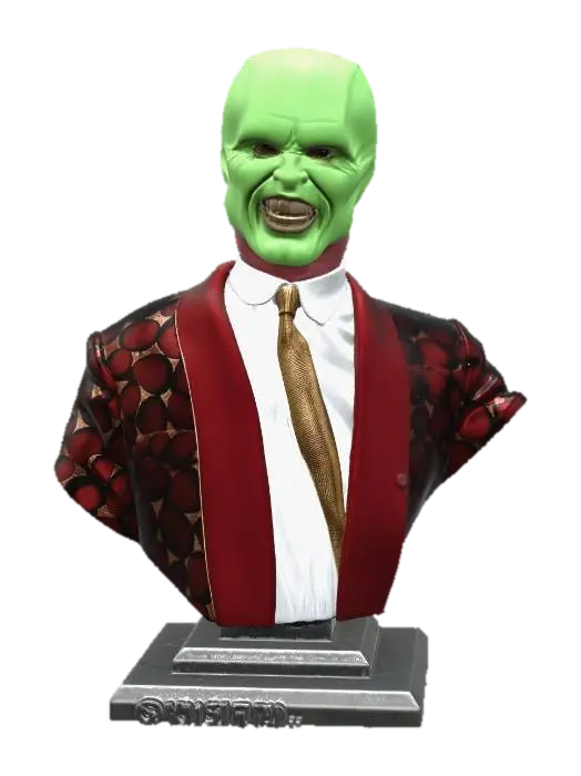 Grinning Green Mask - Theater 3D model, vytvořený pomocí AI