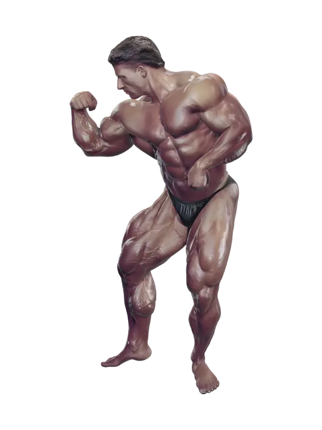 3D model for Flexing Bodybuilder Pose