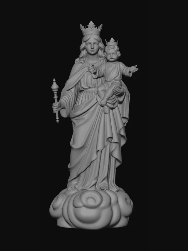 3D model for Madonna and Child on a Cloud