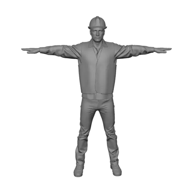 3D model for Construction Worker with Outstretched Arms