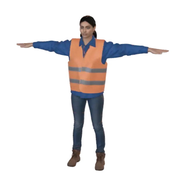 3D model for Arms Outstretched in a High-Visibility Vest