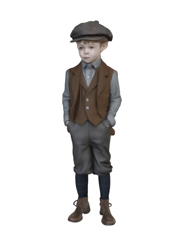 Victorian boy - Cap 3D model, vytvořený pomocí AI