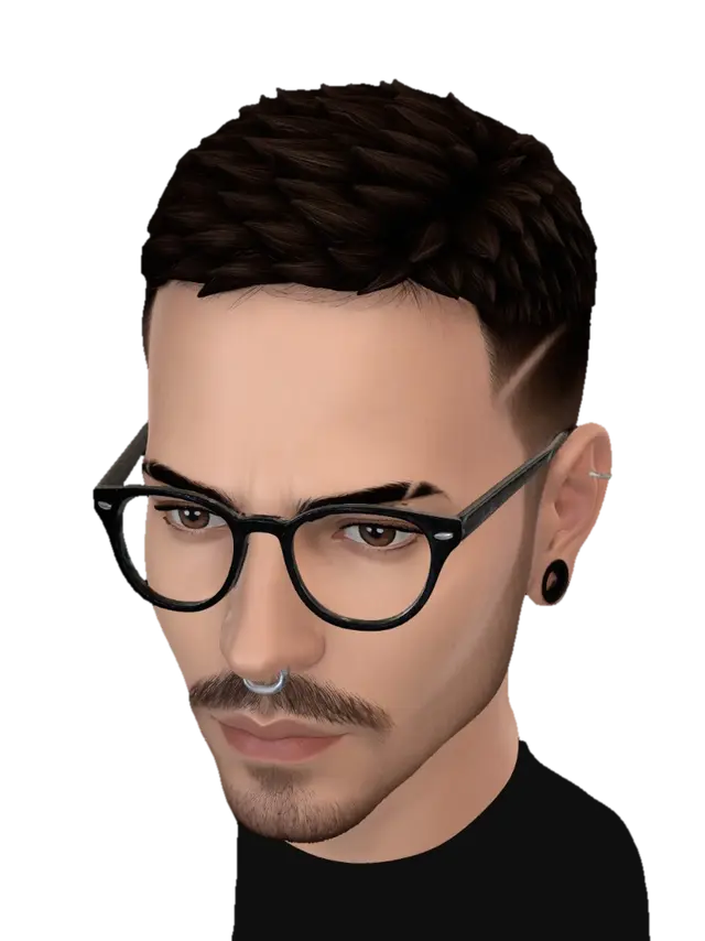 Focused Thinker - Contemplative 3D model, vytvořený pomocí AI