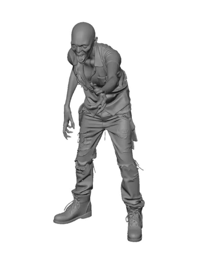 3D model for world war z 영화의 좀비들과 유사하게 모델 생성 해줘