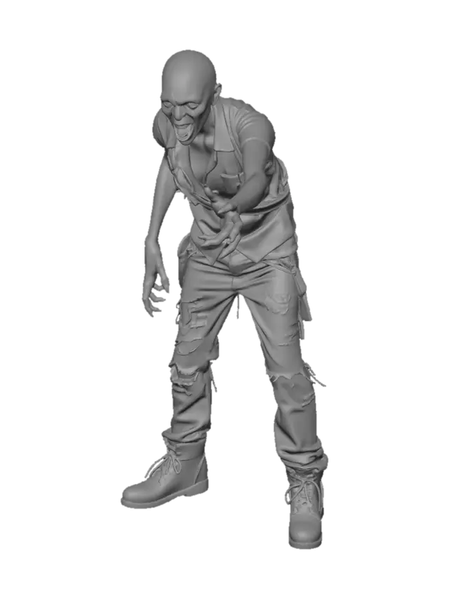 3D model for world war z 영화의 좀비들과 유사하게 모델 생성 해줘