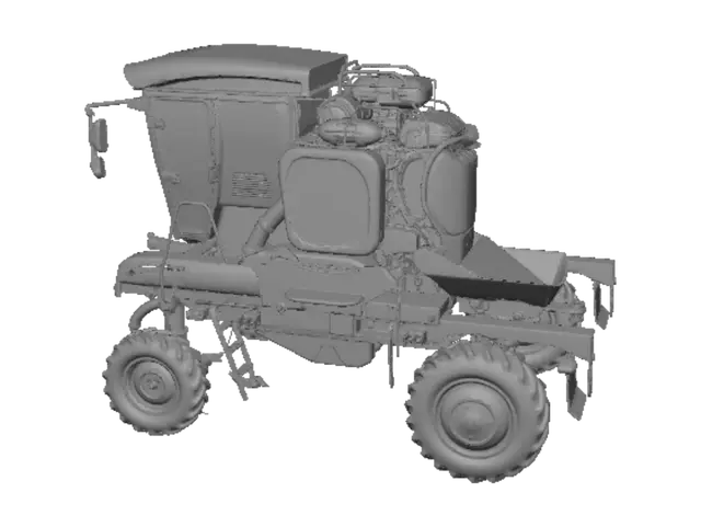 3D model for Blue self-propelled sprayer