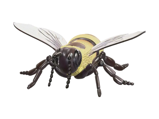 Ornate Honey Bee - Clipart 3D model, vytvořený pomocí AI
