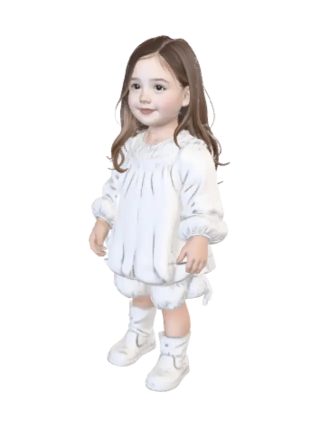 3D model for Pastel Princess in White