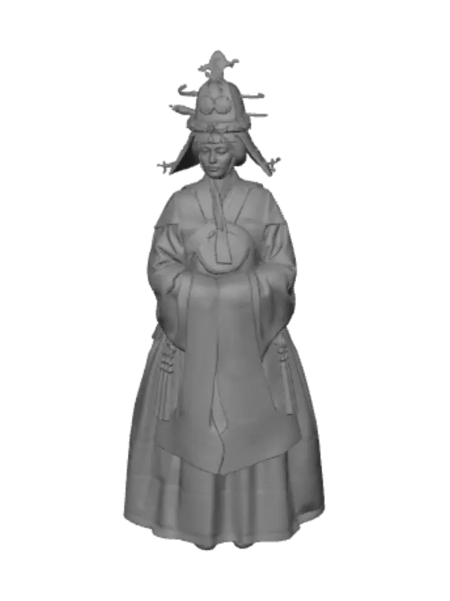3D model for Empress in ornate imperial robes
