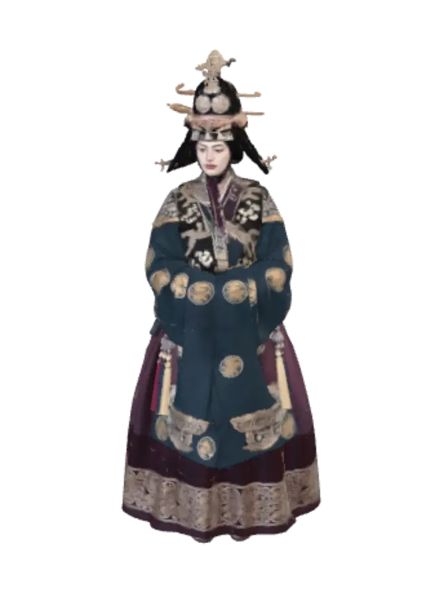 3D model for Empress in ornate imperial robes