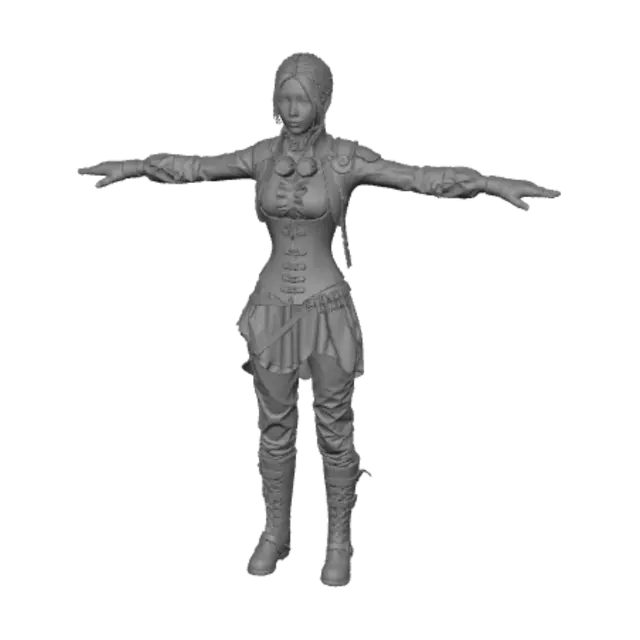 3D model for Steampunk T-Pose Adventurer