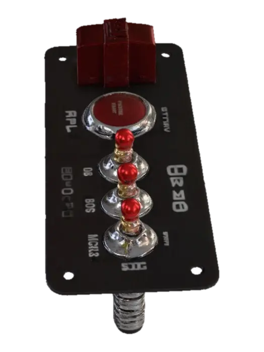 Racing Engine Start Panel - Dials 3D model, vytvořený pomocí AI