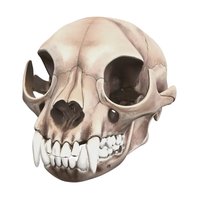 Modern Pug Skull - Bb-3D-modell, genererad av AI