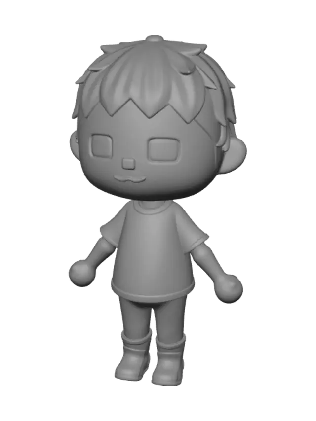 3D model for Blue Haired Hallo Kid
